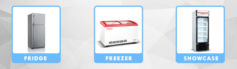 Perbedaan, Fridge, Freezer, dan showcase